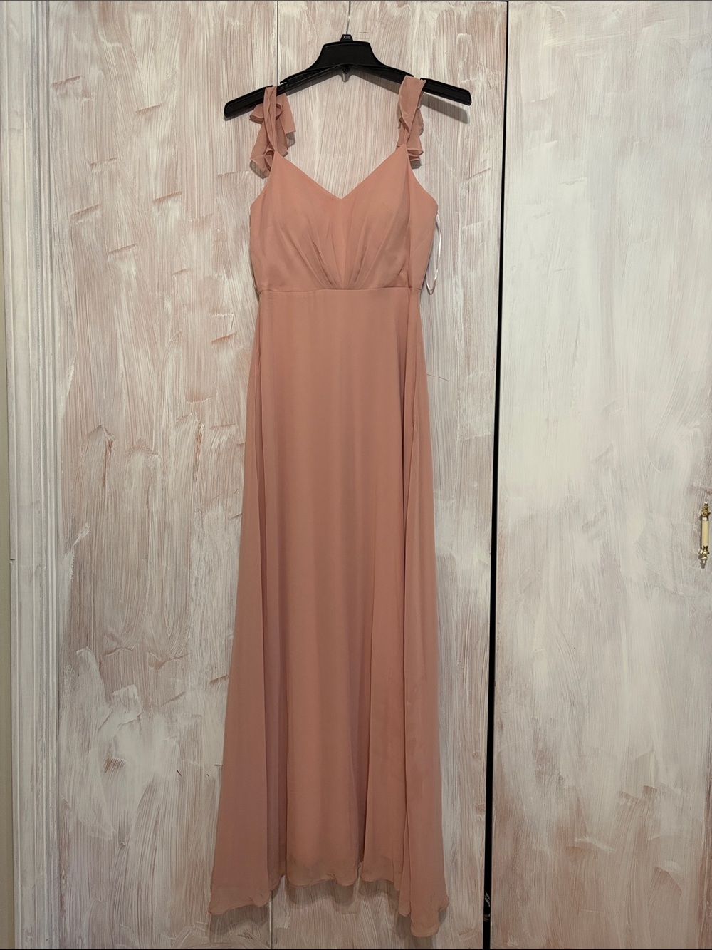 Birdy Grey Dusty Rose Ruffle-Strap Maxi Dress